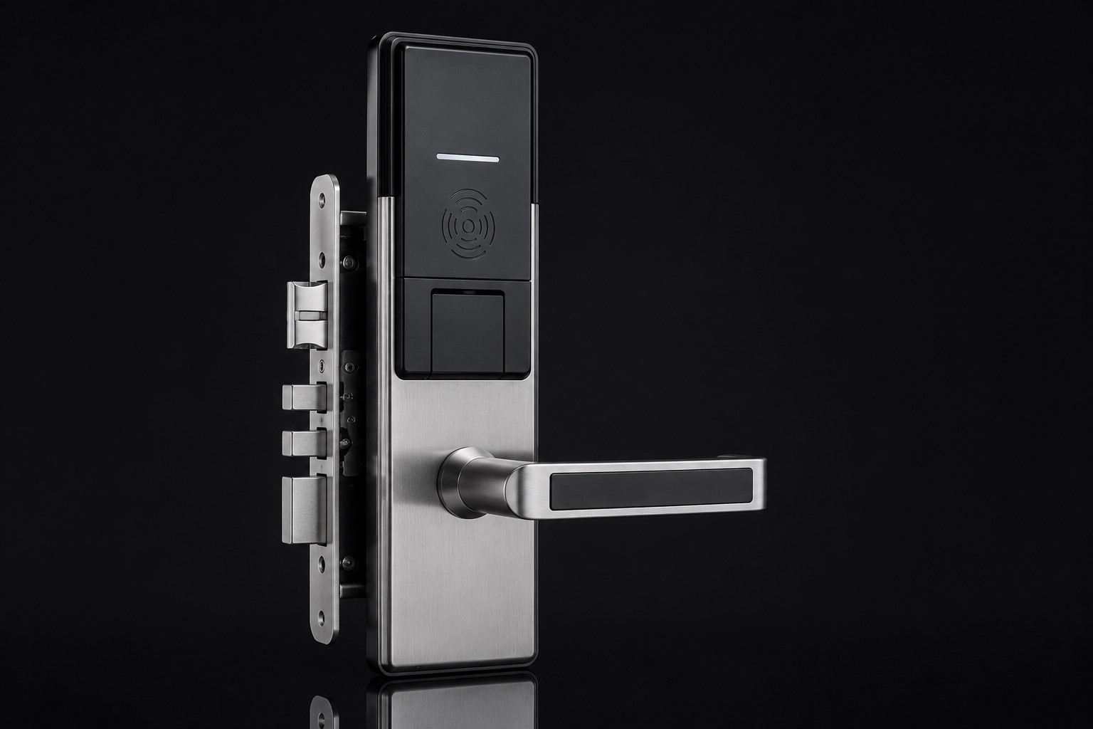 Slyder RFID hotel lock handle and reader placeholder